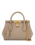 Dolce & Gabbana taupe leather handbag with lock