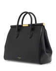 Dolce & Gabbana black calfskin top handle bag with classic and structured shoulder strap