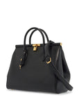 Dolce & Gabbana black calfskin top handle bag with classic and structured shoulder strap