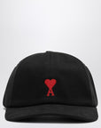 Ami Paris Black baseball cap with logo