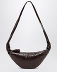 LEMAIRE Small Croissant bag in brown coated cotton