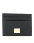 Dolce & Gabbana leather card holder with logo plaque