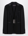 Max Mara Pianoforte Black wool smoking jacket