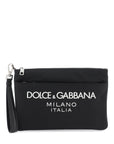 Dolce & Gabbana nylon pouch with rubberized logo