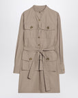 Givenchy Taupe safari dress in poplin