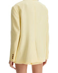 Blaze Milano light yellow linen oversized blazer