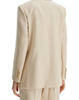 Blaze Milano ivory double-breasted viscose blazer