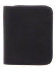 Guidi black kangaroo leather wallet for men with snap closure and compartments