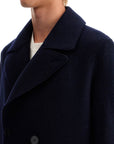 Harris Wharf London double-breasted wool coat in boiled