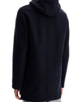 Harris Wharf London hooded wool coat in boiled wool