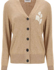 Isabel Marant Etoile karin cardigan with logo intarsia