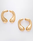 Panconesi P Helix gold earrings