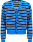 Marni striped wool and mohair cardigan