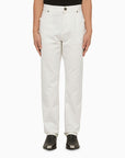 Balmain Regular white cotton trousers
