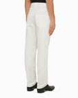 Balmain Regular white cotton trousers