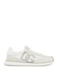 Dolce & Gabbana white leather low-top sneakers with dg logo