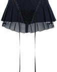 Dilara Findikoglu micro pleated skirt with corset