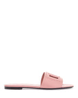 Dolce & Gabbana flat slipper in pink calfskin with embossed dg logo