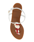 Dolce & Gabbana "nappa flip-flops with coral