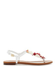 Dolce & Gabbana "nappa flip-flops with coral