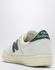 New Balance T500 white/green suede sneaker