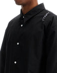 Marni padded overshirt with embroidered logo