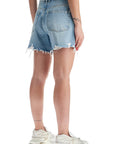 Balmain destroyed denim shorts for a casual