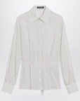 Dolce & Gabbana Dolce&Gabbana White pinstriped shirt in silk and cotton