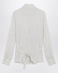 Dolce & Gabbana Dolce&Gabbana White pinstriped shirt in silk and cotton