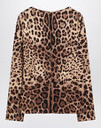 Dolce & Gabbana Dolce&Gabbana Silk blend leopard print T-shirt