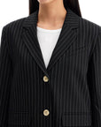 Ganni striped boxy blazer