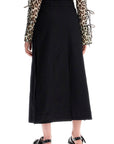 Ganni long wrap skirt with pockets