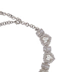 Alessandra Rich heart necklace in hypoallergenic silver crystal