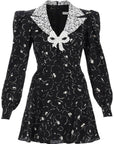 Alessandra Rich mini dress with lace collar