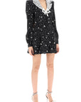 Alessandra Rich mini dress with lace collar