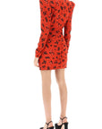 Alessandra Rich high-neck floral mini dress