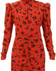 Alessandra Rich high-neck floral mini dress