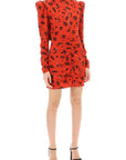 Alessandra Rich high-neck floral mini dress