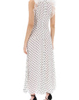 Alessandra Rich sleeveless maxi dress in polka