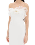 Alessandra Rich strapless dress with organza details