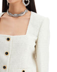 Alessandra Rich tweed jacket with sequins embell