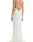 Alessandra Rich long cady slip dress with maxi