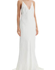 Alessandra Rich long cady slip dress with maxi