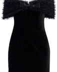 Alessandra Rich velvet off-shoulder mini dress