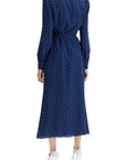 Alessandra Rich midi dress with mikado collar in