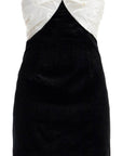 Alessandra Rich velvet mini dress with bow accent