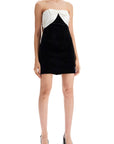 Alessandra Rich velvet mini dress with bow accent