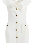 Alessandra Rich mini cady dress with maxi collar