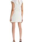 Alessandra Rich mini cady dress with maxi collar