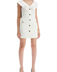 Alessandra Rich mini cady dress with maxi collar